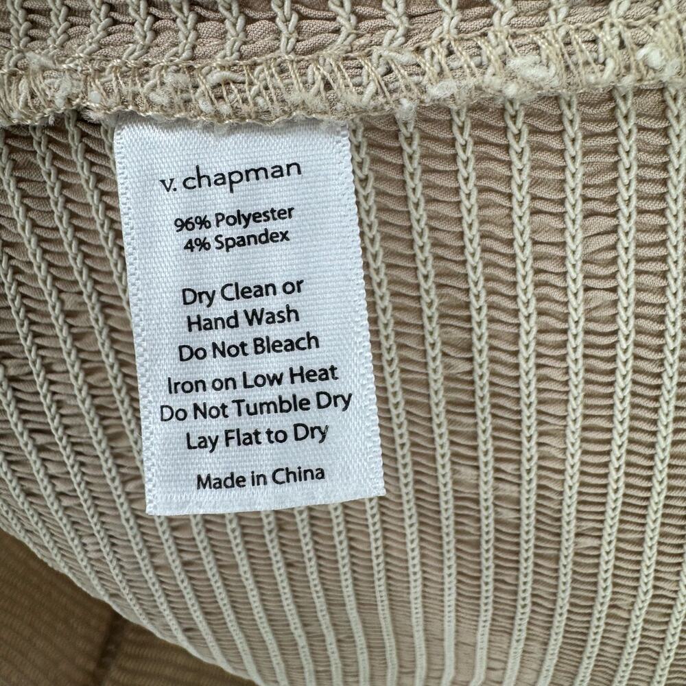 V. Chapman The Lily Dress Smocked Sleeveless In Neutral Warm Sand Size 2 NWOT - Picture 10 of 12